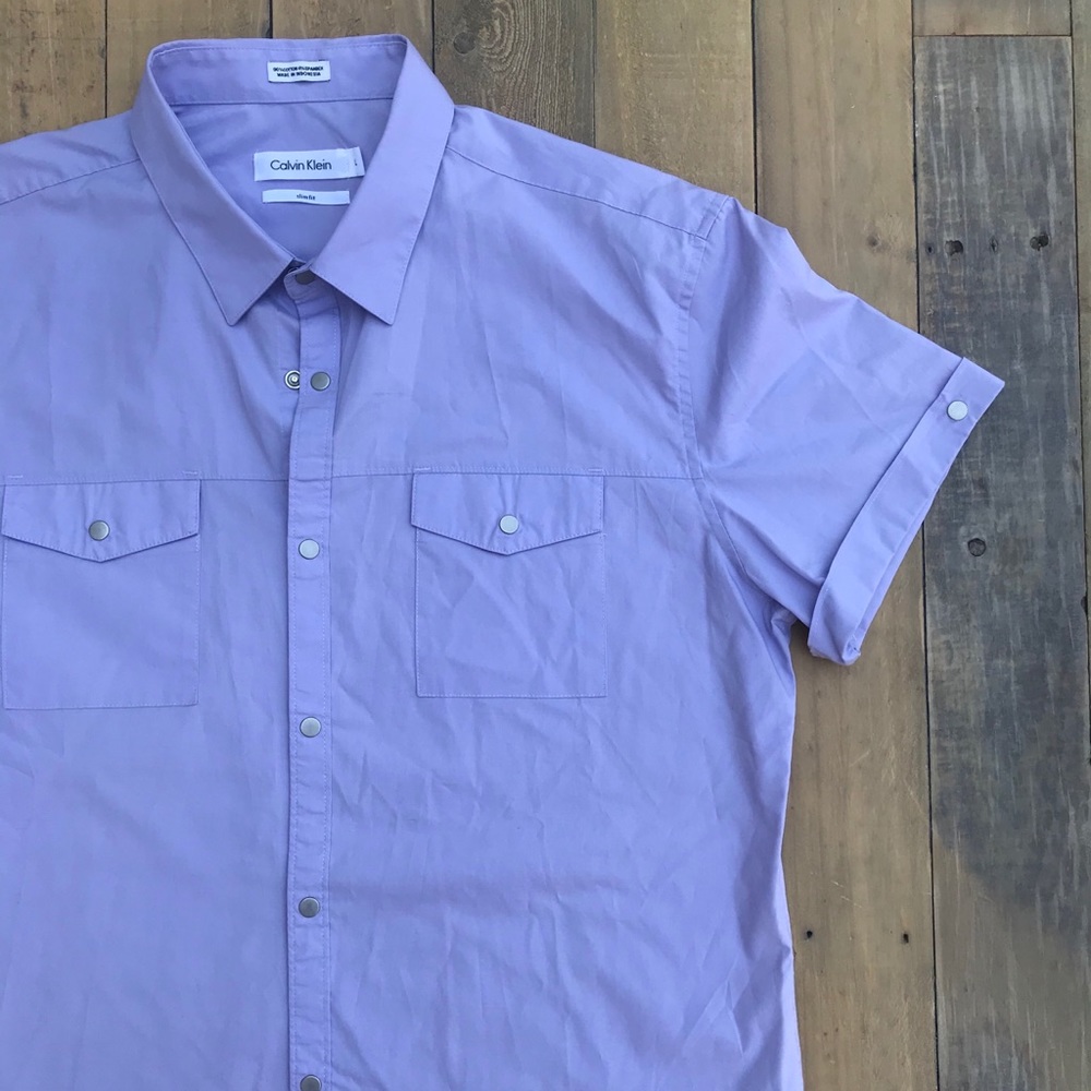 Calvin Klein Short Sleeve Casual Button Down